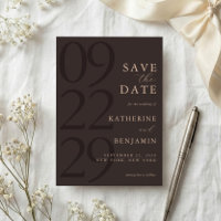 Moderne Braune Minimalistische Hochzeit