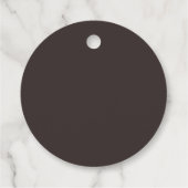 Moderne Braune Monogramm-Minimalismus-Hochzeit Geschenkanhänger (Rückseite)