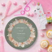 Moderne braune Pampasgras Mr. & Mrs. Pappteller (Party)