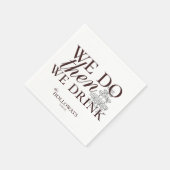 Moderne braune Personalisierte Cocktailstunde Hoch Serviette (Ecke)
