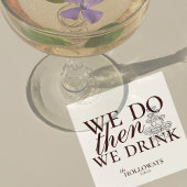 Moderne braune Personalisierte Cocktailstunde Hoch Serviette