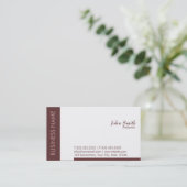 Moderne braune Podiatrist-Visitenkarte Visitenkarte (Stehend Vorderseite)