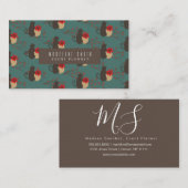 Moderne braune Rote Sakura Kirschblüten Affe Visitenkarte (Vorne/Hinten)