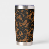 Moderne braune Schildkrötenpanzer-Optik stylish Thermobecher (Rückseite)