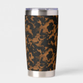 Moderne braune Schildkrötenpanzer-Optik stylish Thermobecher (Vorderseite)