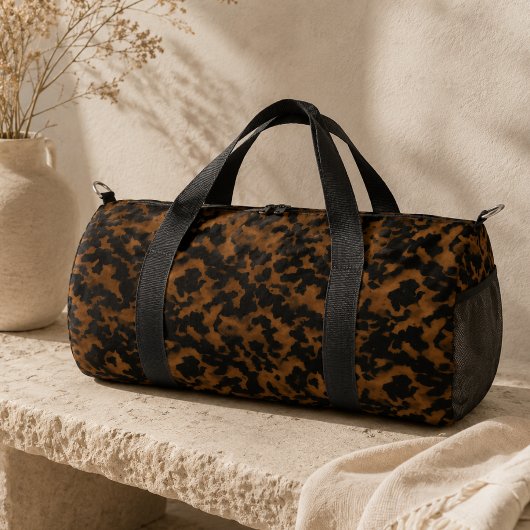Moderne braune Schildpatt-Optik stilvoll Duffle Bag