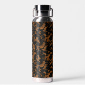 Moderne braune Schildpatt-Optik stilvoll Trinkflasche (Rückseite)