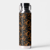 Moderne braune Schildpatt-Optik stilvoll Trinkflasche (Vorne)