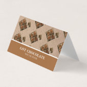 Moderne braune Schokolade Berufliche Karte (Vorderseite)