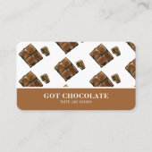 Moderne braune Schokolade Berufliche Karte (Vorderseite)