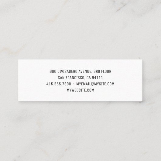 Moderne braune Schokolade Berufliche Karte (Rückseite)