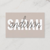 Moderne braune Schönheit Personalisiert Visitenkarte (Vorderseite)