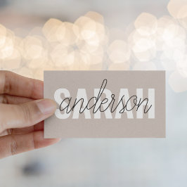 Moderne braune Schönheit Personalisiert Visitenkarte