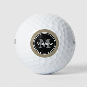 Moderne braune schwarze Golfbälle mit individuelle