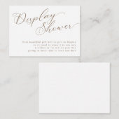 Moderne braune Script-Brautparty-Display-Dusche Begleitkarte (Vorne/Hinten)