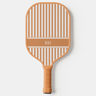 Moderne braune Streifen Elegantes Personalisiertes Pickleball Schläger