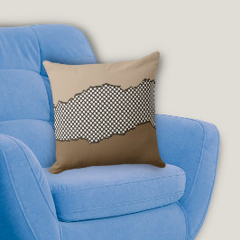 Moderne braune Torn Dots Kissen