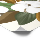 Moderne braune und cremefarbene Blumenkarten und G Poster (Ecke)