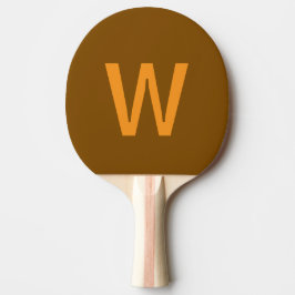 Moderne braune und gelbe personalisierte Ping-Pong Tischtennis Schläger