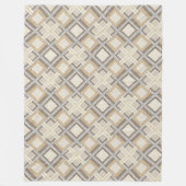 Moderne braune und ivorische subtile Muster Fleecedecke (Vorderseite)