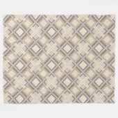 Moderne braune und ivorische subtile Muster Fleecedecke (Vorderseite (Horizontal))