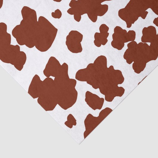 Moderne braune weiße Kuhhaut Textur Tierdruck Seidenpapier (Detail)