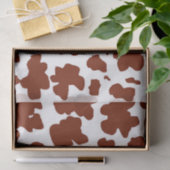 Moderne braune weiße Kuhhaut Textur Tierdruck Seidenpapier (Geschenk)