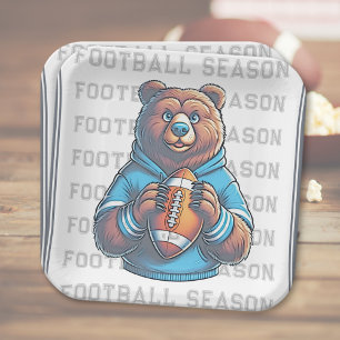 Moderne Brauner Bär Benutzerdefinierte Fußball-Pap Pappteller