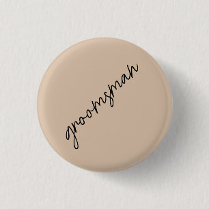 Moderne Braut   Beige + schwarze Schrift Button