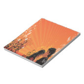 Moderne Braut & Bräutigam Sunset Notizblock (Rotiert)