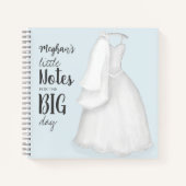 Moderne Braut Elegantes Vintages Niedliches Hochze Notizblock (Vorderseite)