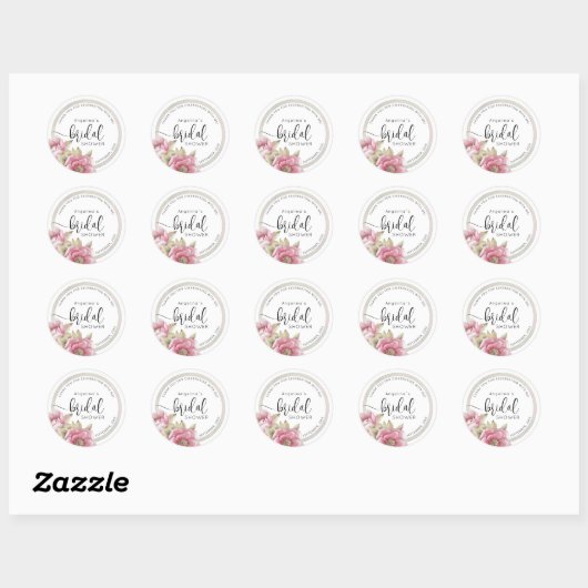 Moderne Braut Hochzeit Sticker  (Blatt)