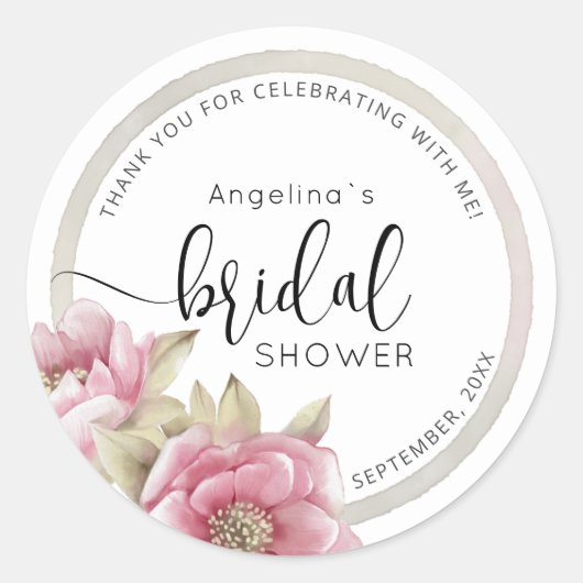 Moderne Braut Hochzeit Sticker (Vorderseite)