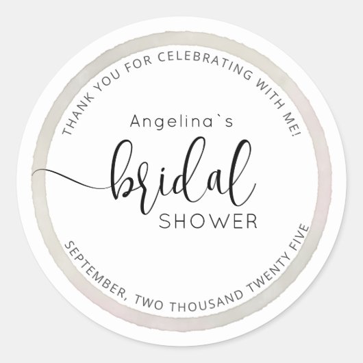 Moderne Braut Hochzeit Sticker (Vorderseite)