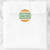 Moderne Braut-Monogramm-Hochzeitsticker Runder Aufkleber (Tasche)