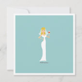 Moderne Braut-Wein-Thema-Brautparty-Einladung Einladung (Rückseite)