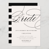 Moderne Braut-zukünftige Frau Brautparty-Einladung Einladung (Vorne/Hinten)