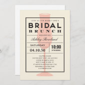 Moderne BrautBrunch-Einladungen Einladung (Vorne/Hinten)