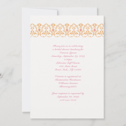 Moderne Brautdusche Einladung (Vorderseite)