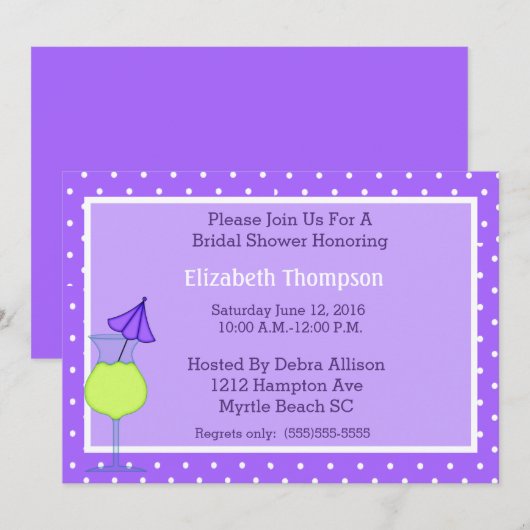 Moderne Brautdusche Einladung (Vorne/Hinten)