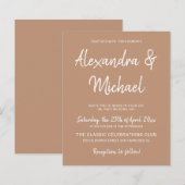 Moderne Brauteinladung (Vorne/Hinten)