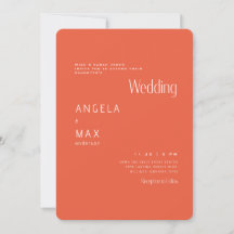 Moderne Brauteltern Hochzeit in Orangetönen