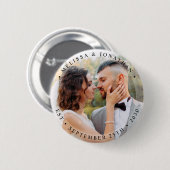 Moderne Brautgroom Einfaches Foto Hochzeit Button (Vorne & Hinten)