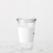 Moderne Brautjungfer Minimalistische Schriftgestal Acryltrinkbecher (Rechts)