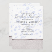 Moderne Brautparty Blauer Regen Einladungen (Vorne/Hinten)