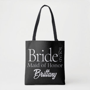 Moderne Brautparty Bride Squad Trauzeugin Tasche