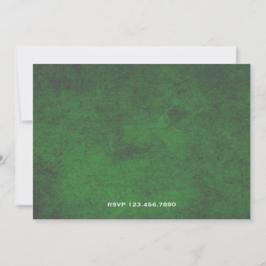 Moderne Brautparty-grüner Tee-Party Einladung (Rückseite)