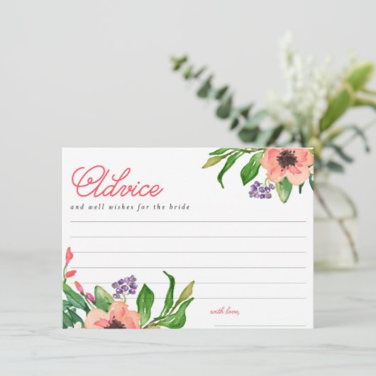 Moderne Brautparty-Karte für Wasserfarben Hinweiskarte (Stehend Vorderseite)
