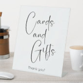 Moderne Brautparty-Karten und Geschenke Sockelschild (In Situ)