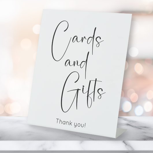 Moderne Brautparty-Karten und Geschenke Sockelschild